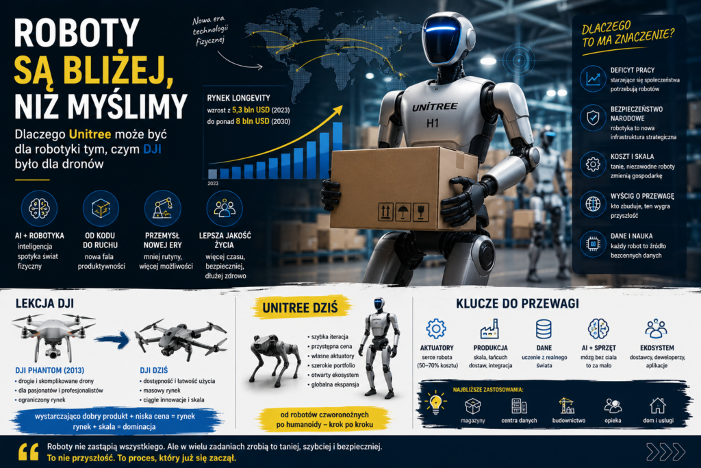 Roboty są bliżej, niż myślimy. Dlaczego Unitree może być dla robotyki tym, czym DJI było dla dronów